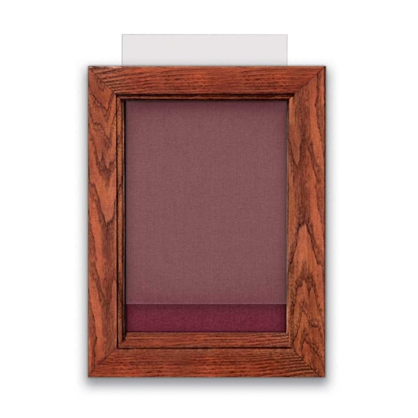 Indoor Enclosed Combo Board, 72"x36", Black Frame/Grey & Forbo